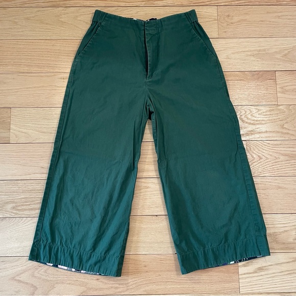 Marimekko x Uniqlo wide leg pants w/ patterned cuffs - Picture 4 of 8